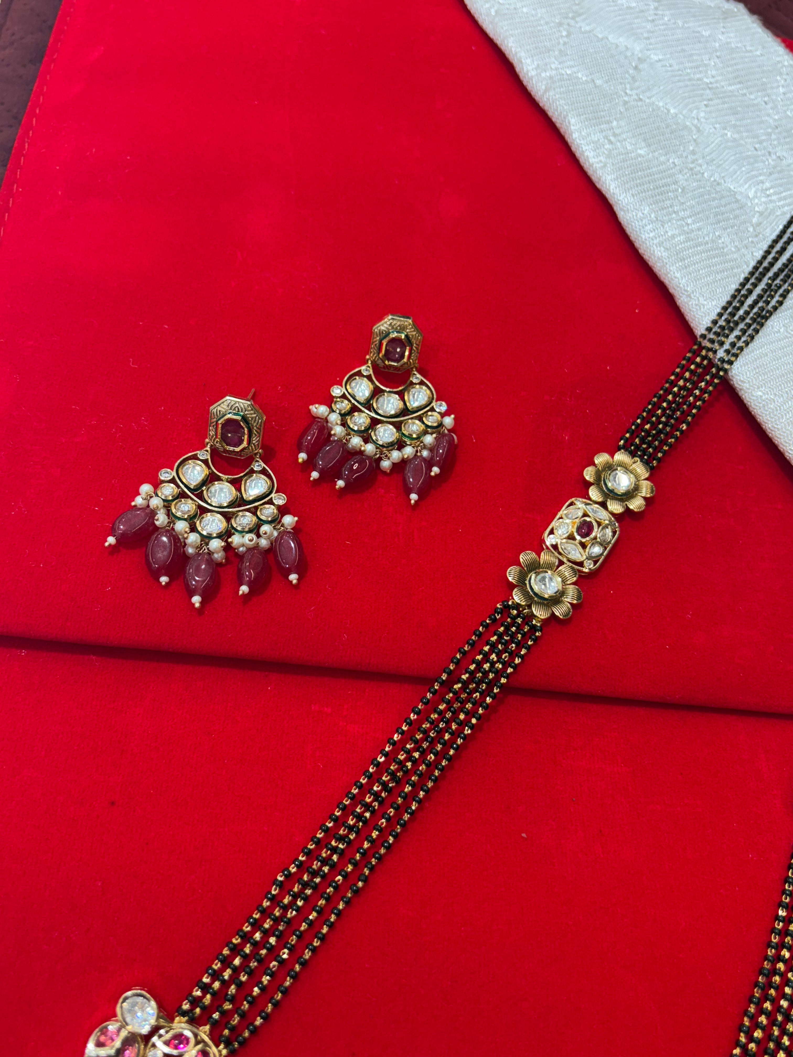 Polki Kundan Mangalsutra Set