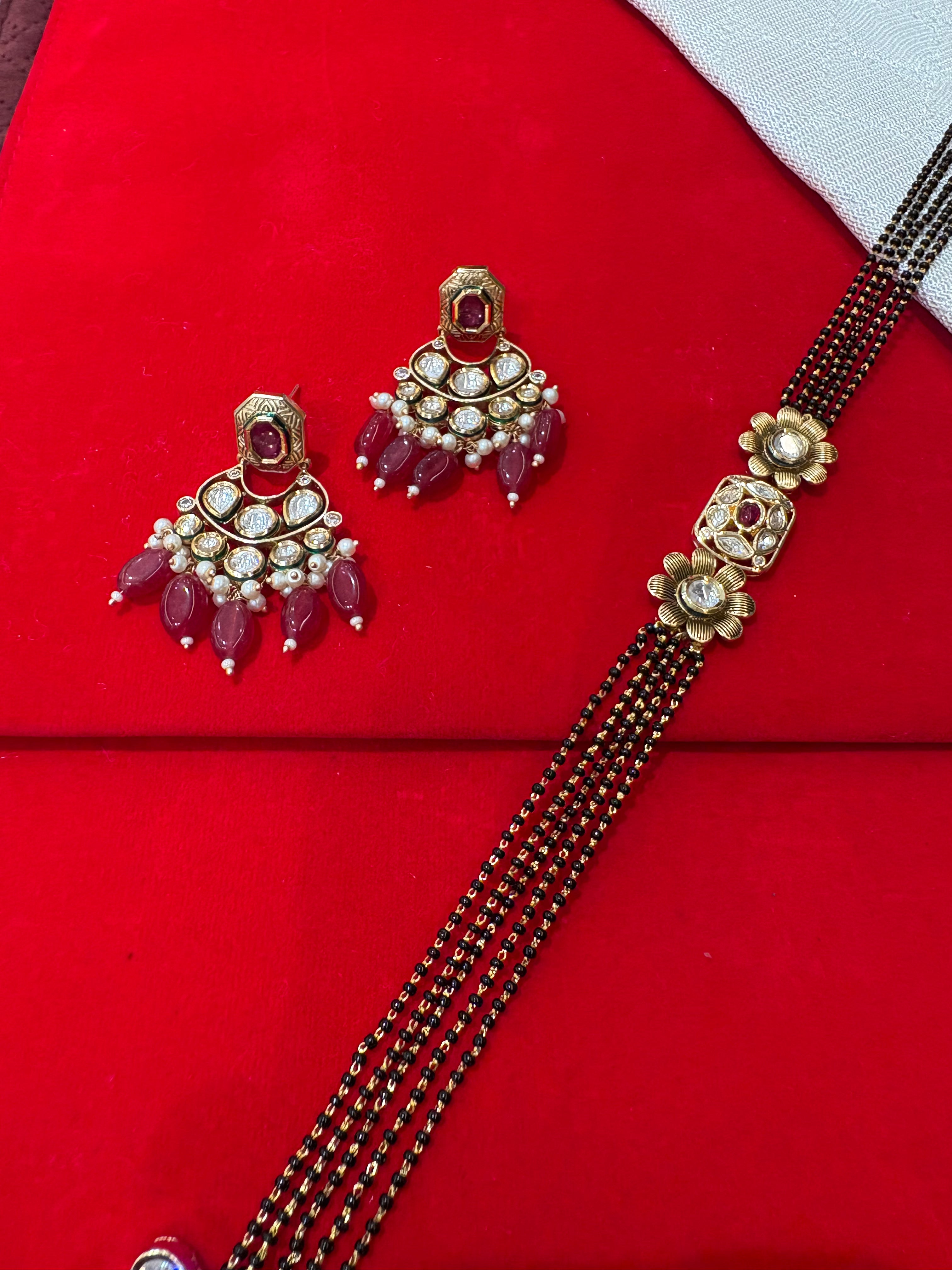 Polki Kundan Mangalsutra Set