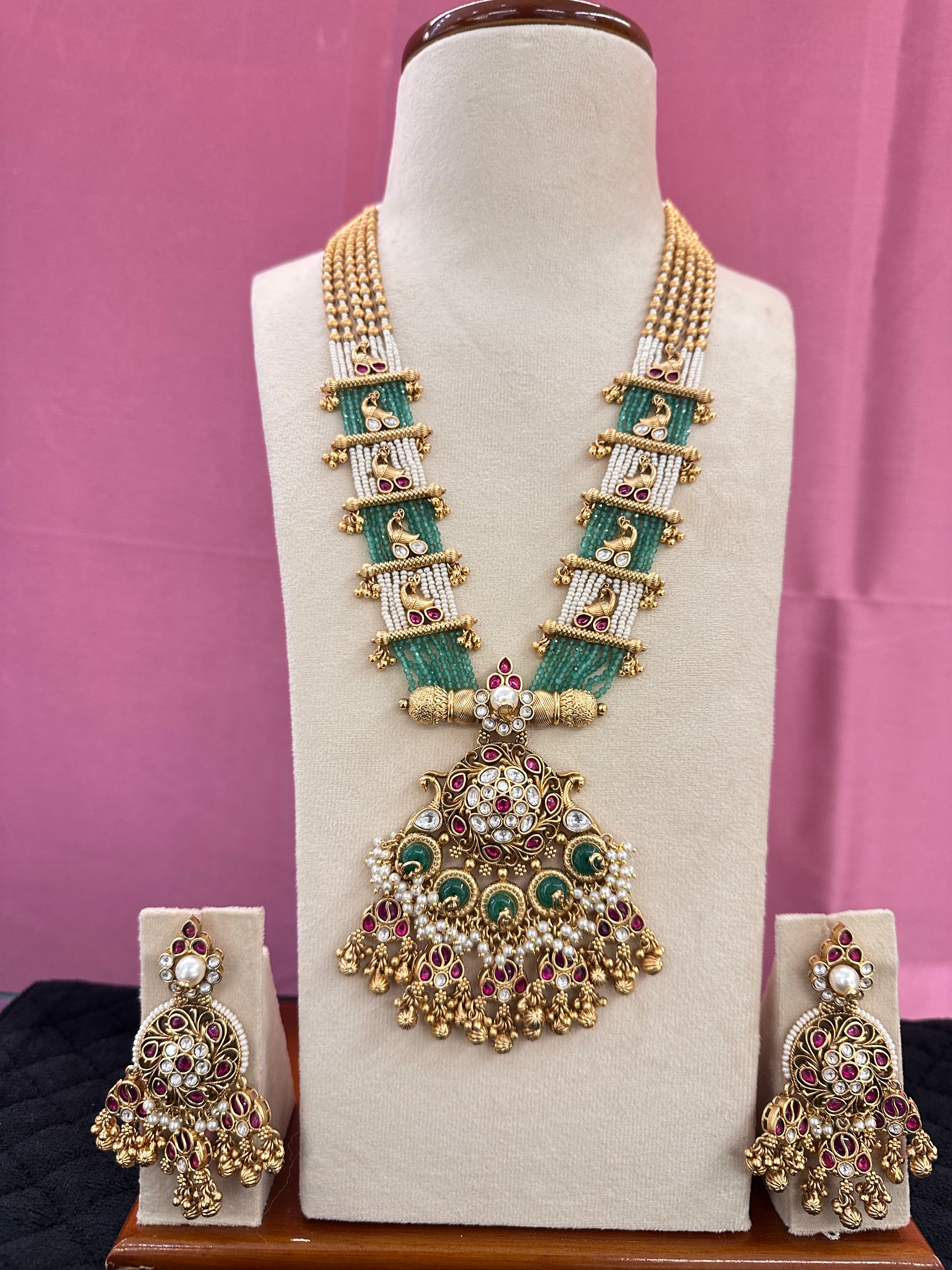 Antique Swarovski Long Necklace Set