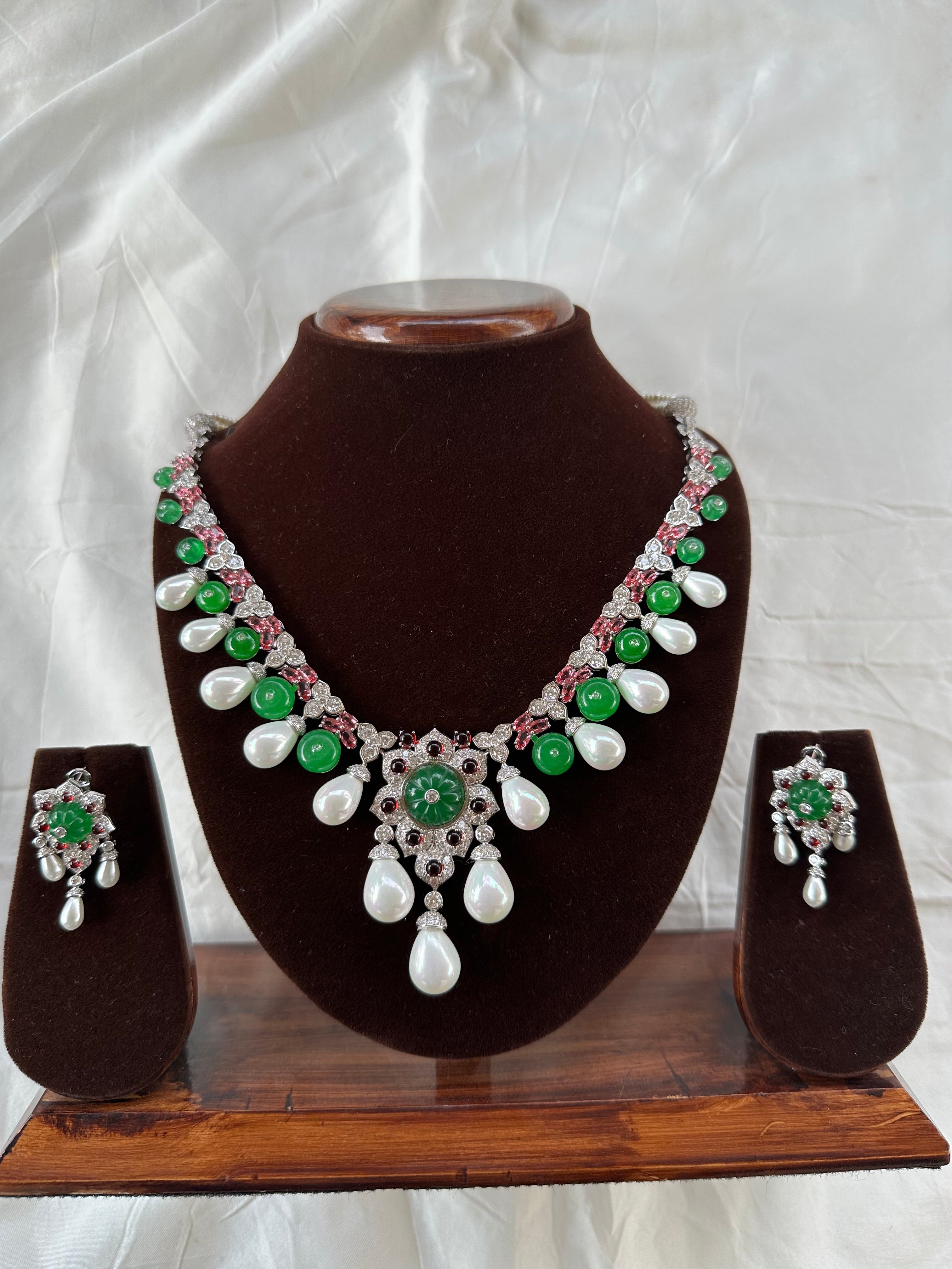 American Diamond Jewellery Set