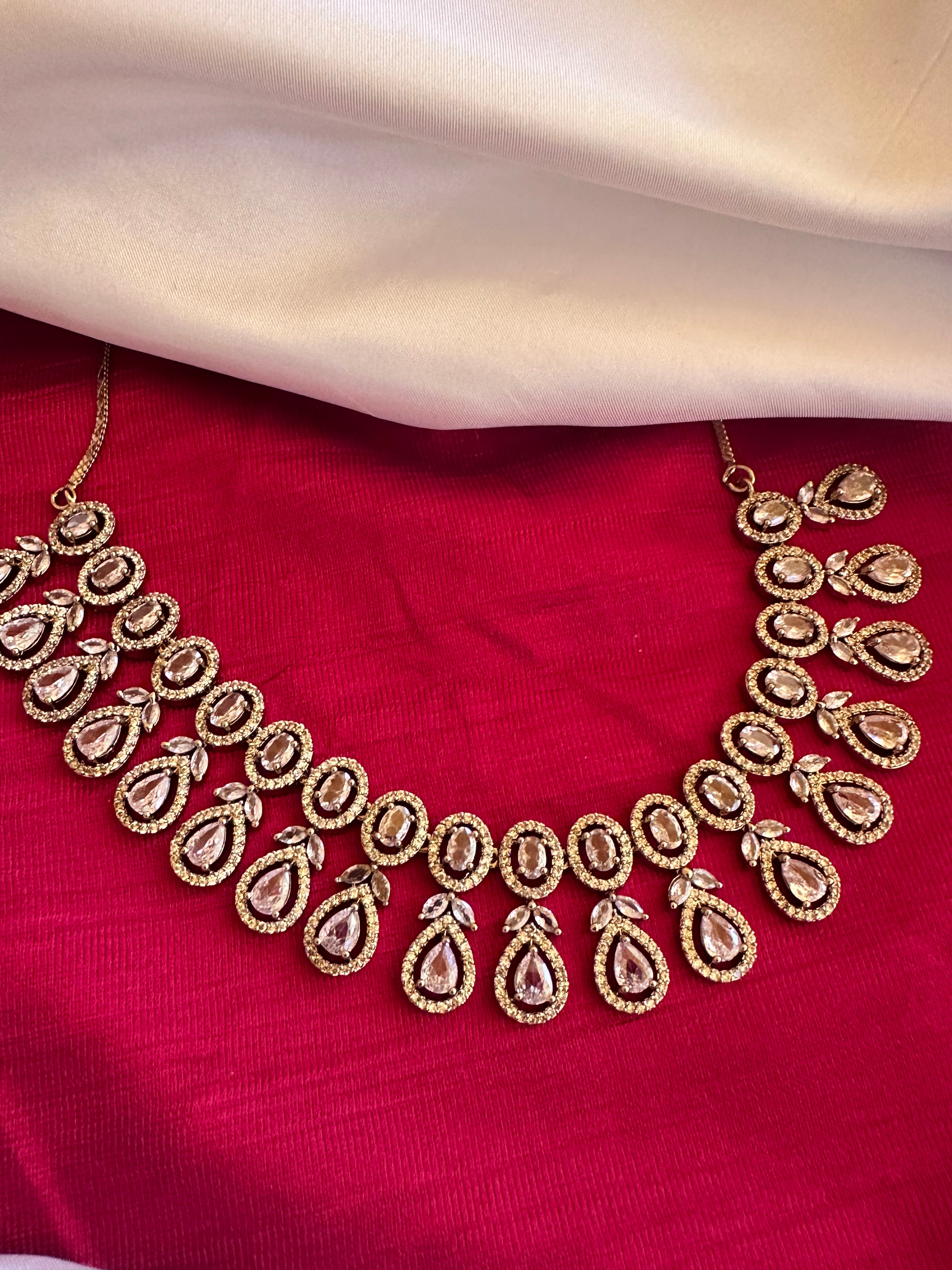 American Diamond Necklace Set