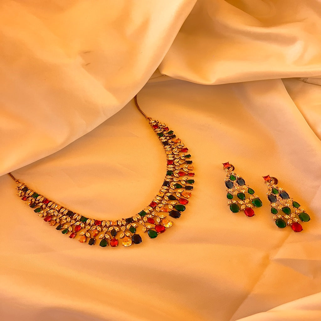 American Diamond Jewellery Set