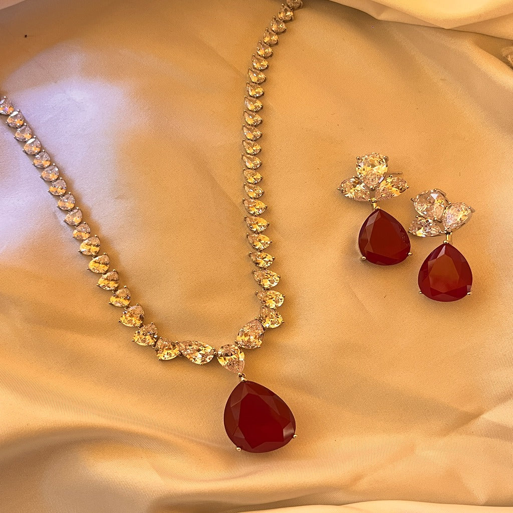 American Diamond Jewellery Set