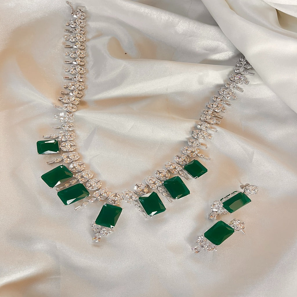 AMERICAN DIAMOND JEWELLERY SET