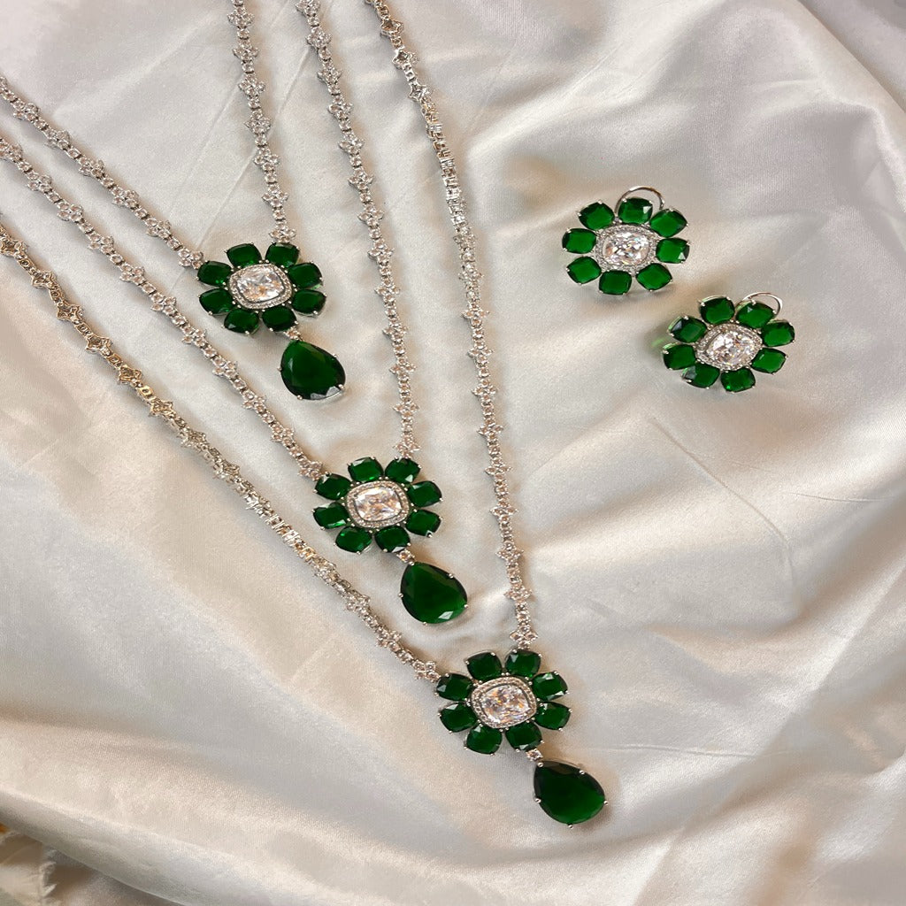 American Diamond Jewellery Set