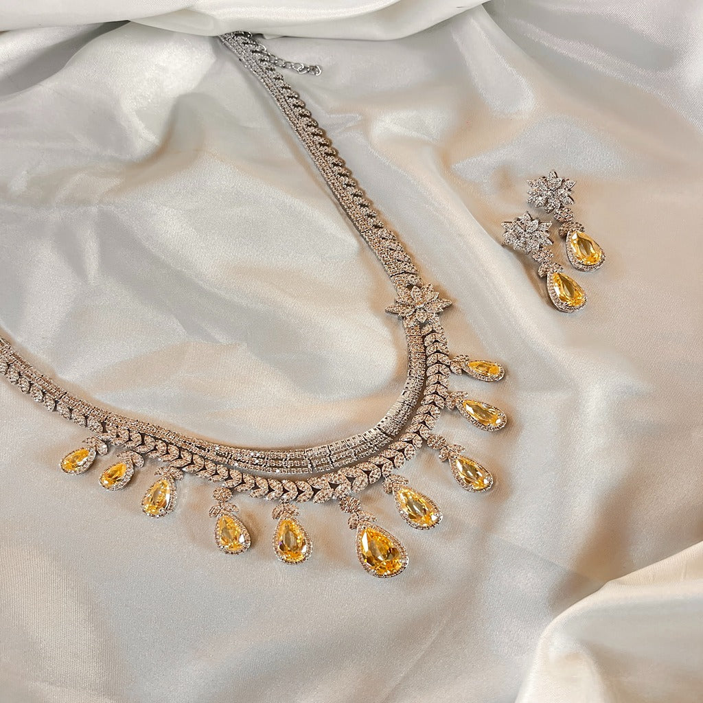 AMERICAN DIAMOND JEWELLERY SET
