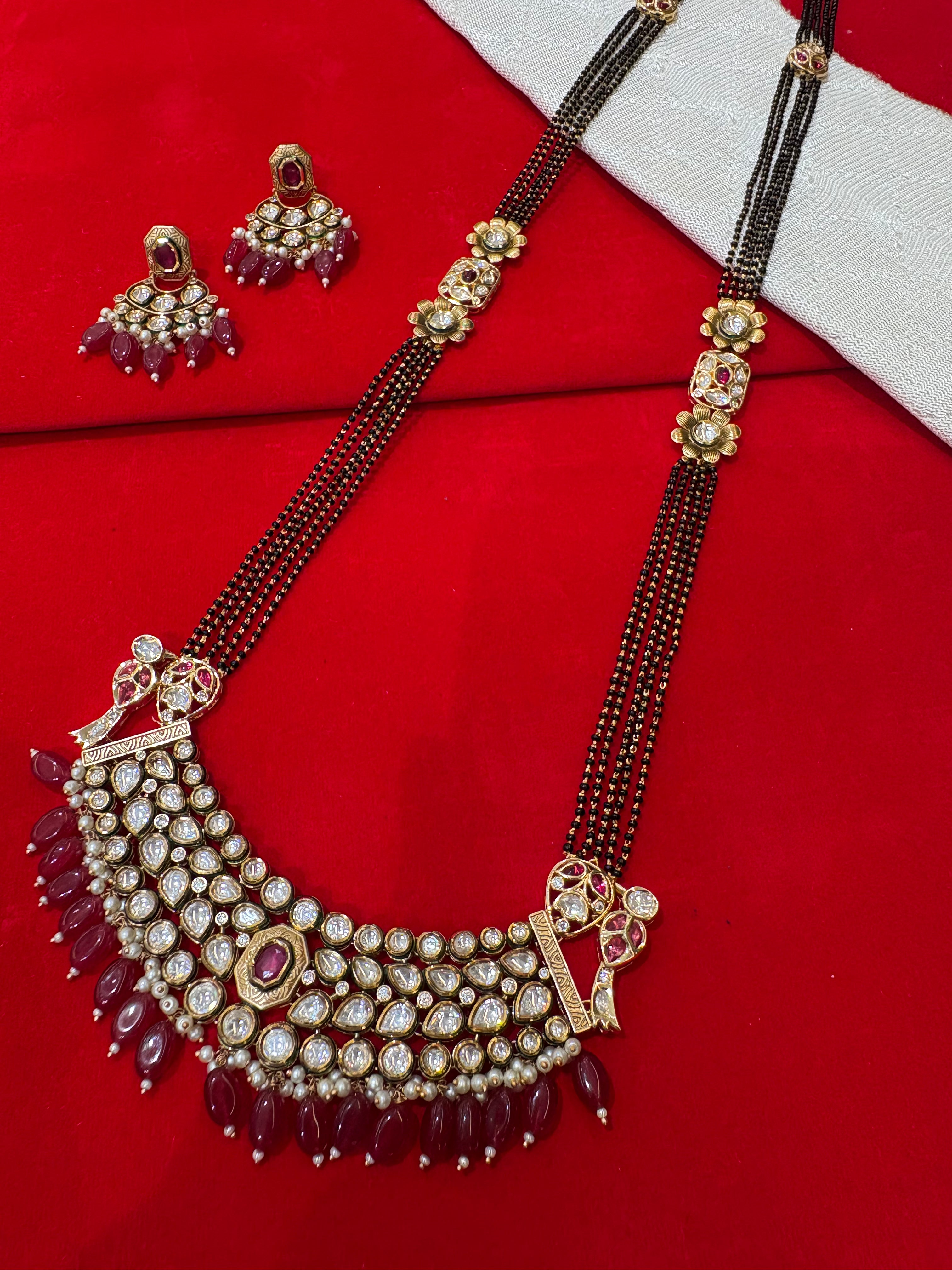 Polki Kundan Mangalsutra Set