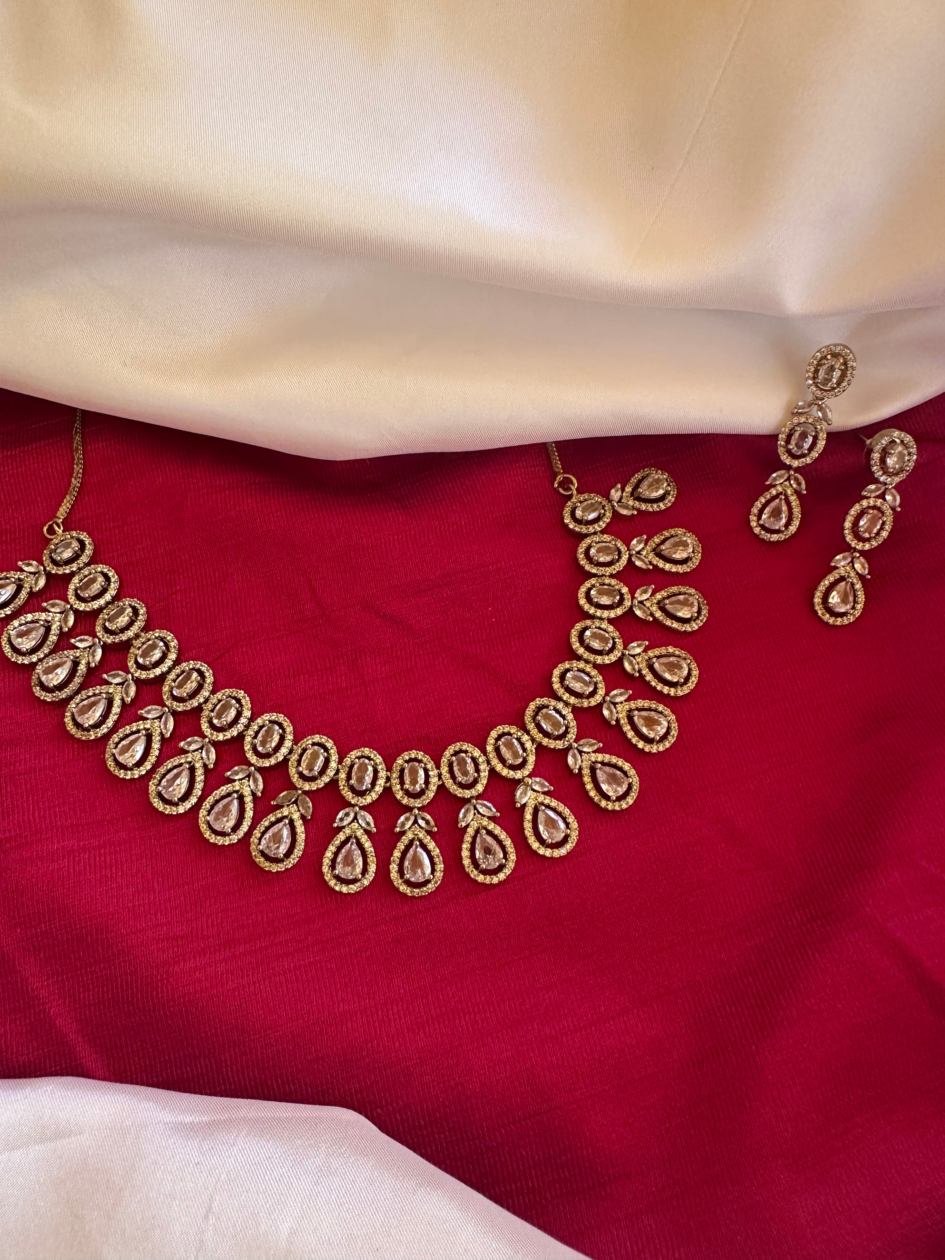 American Diamond Necklace Set