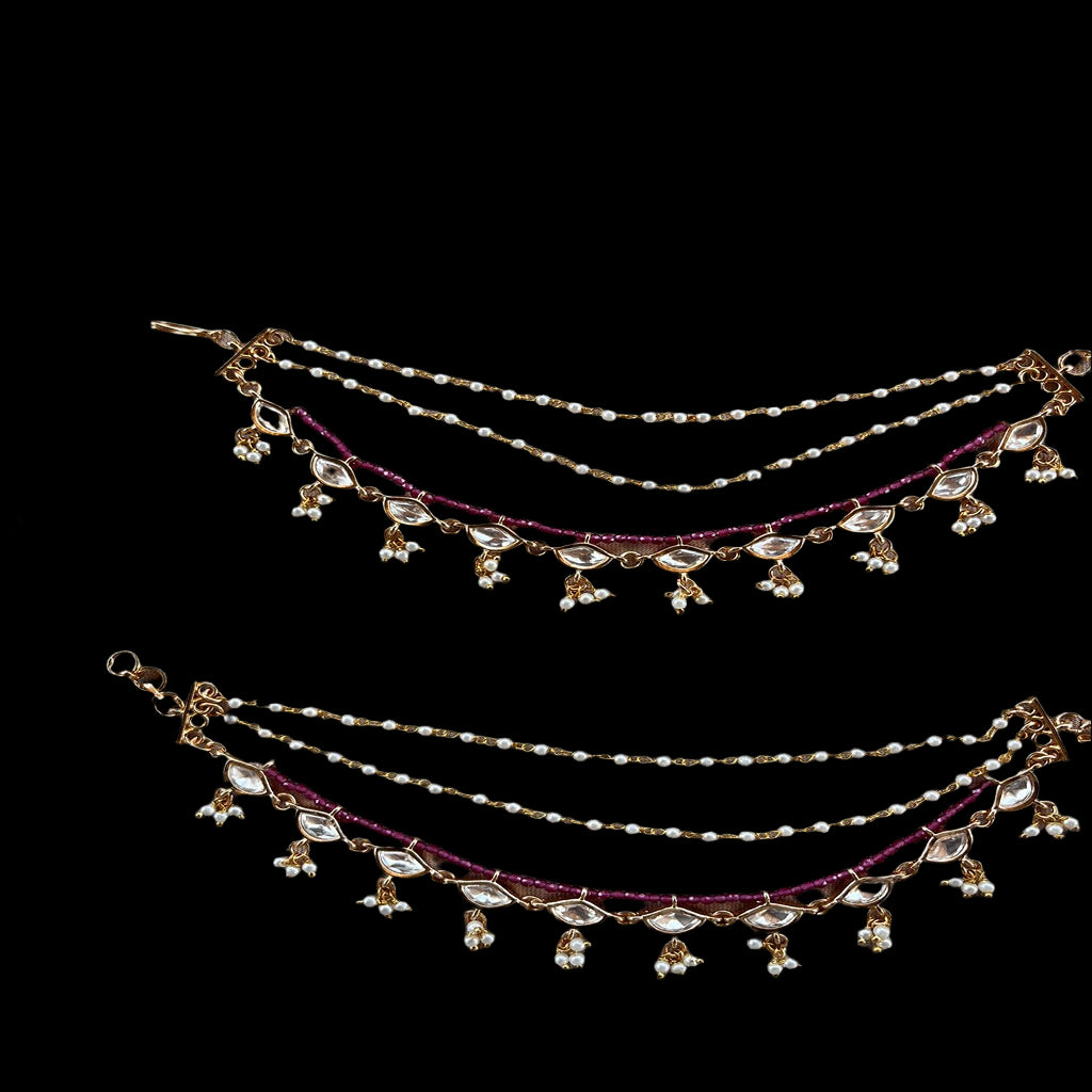 Kundan Ear Chain