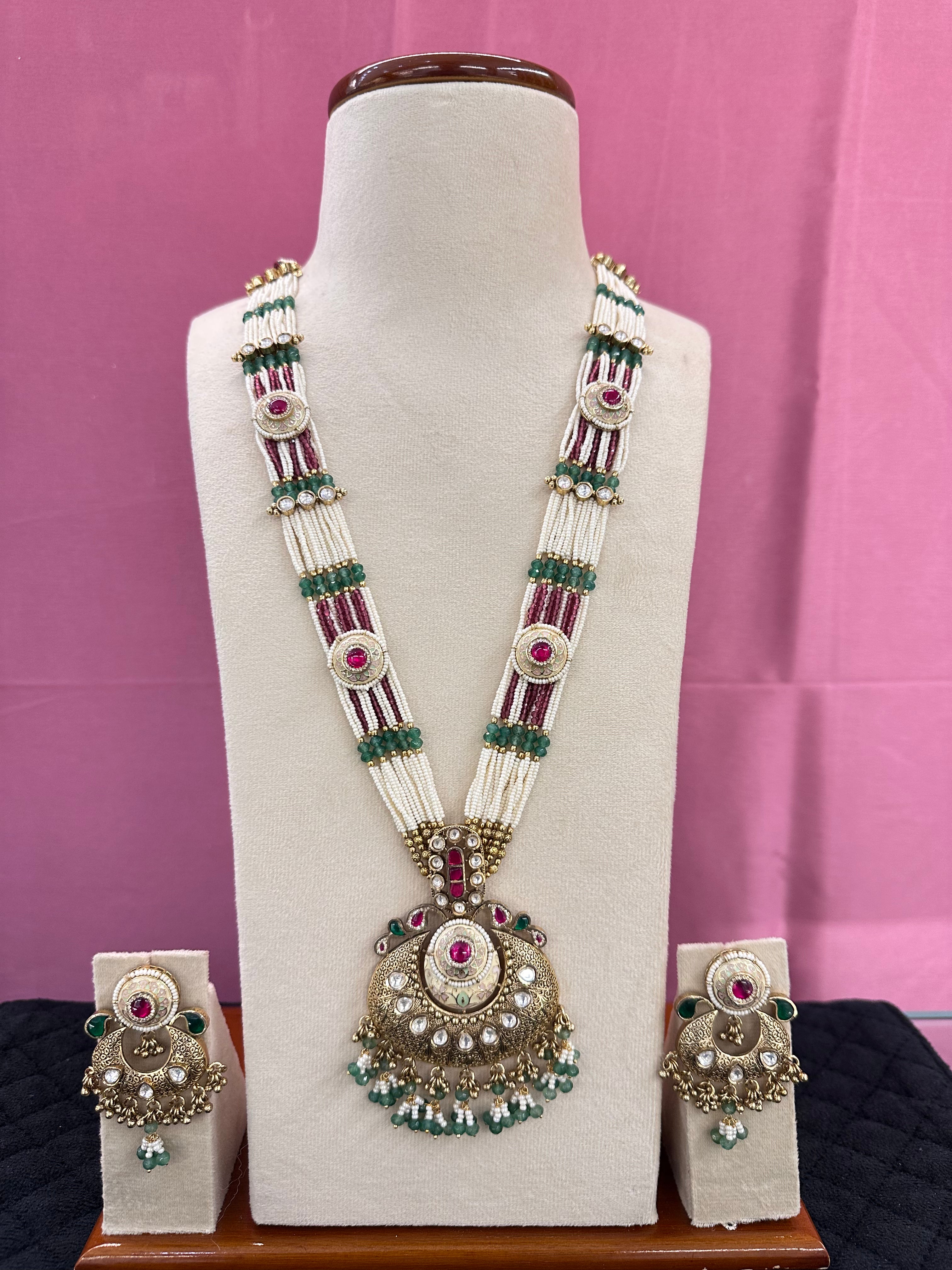 Antique Swarovski Long Necklace Set