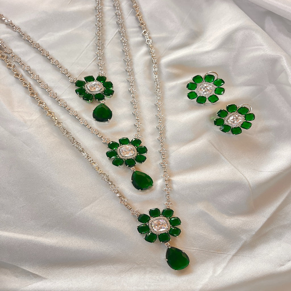 American Diamond Jewellery Set