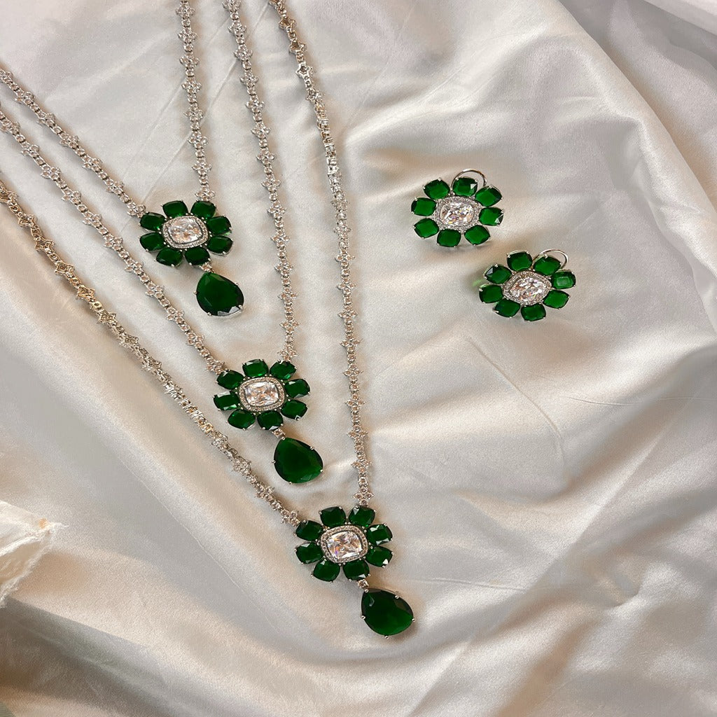 American Diamond Jewellery Set