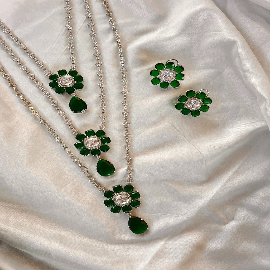 American Diamond Jewellery Set