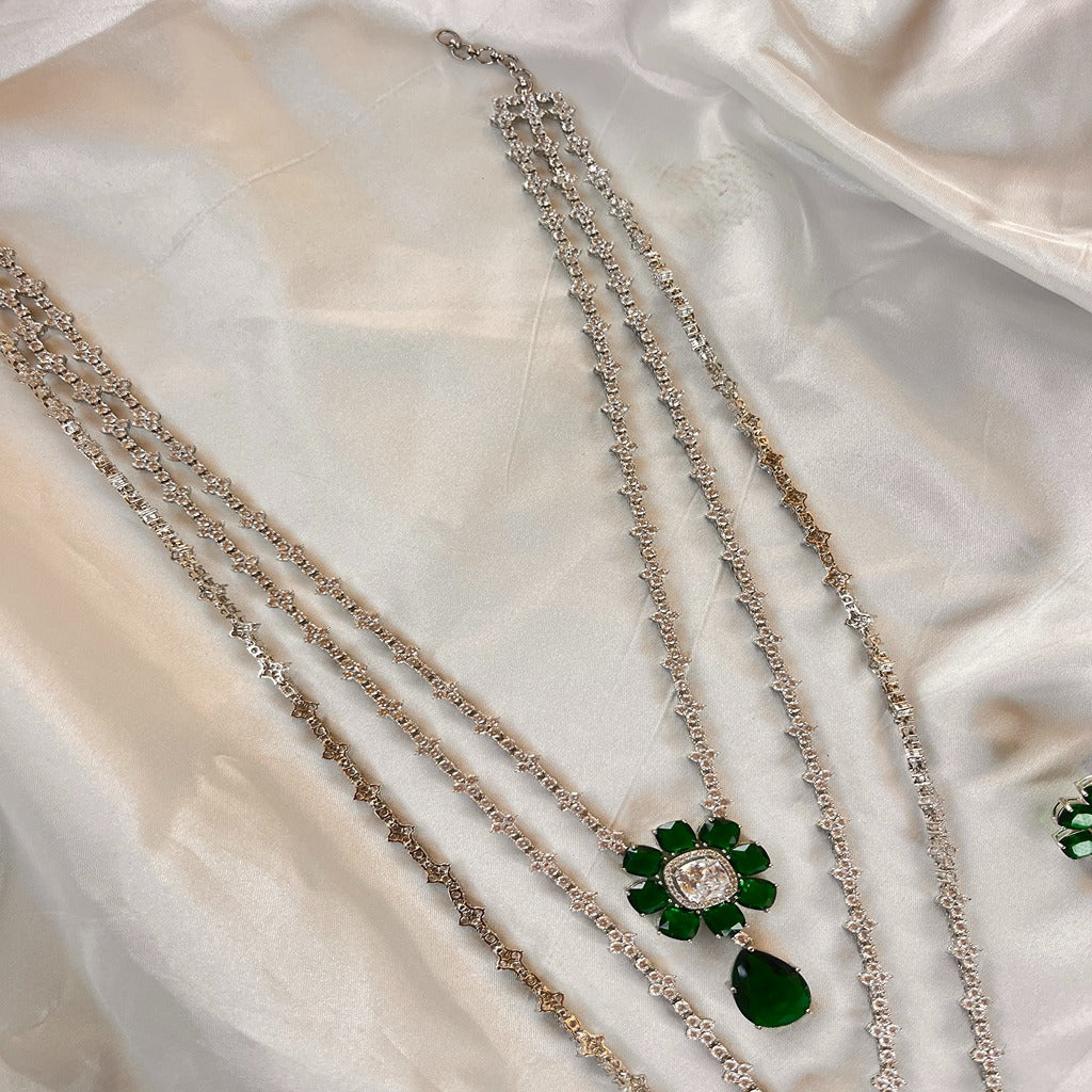 American Diamond Jewellery Set
