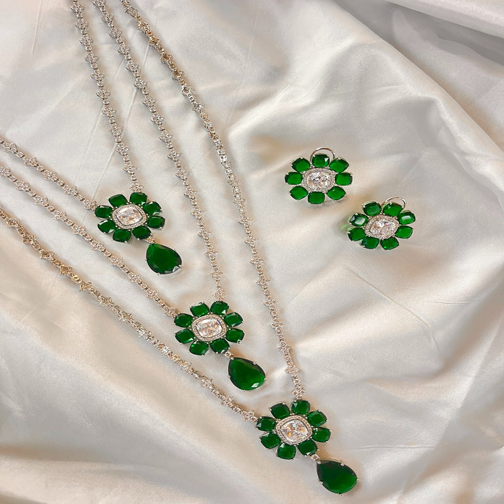 American Diamond Jewellery Set