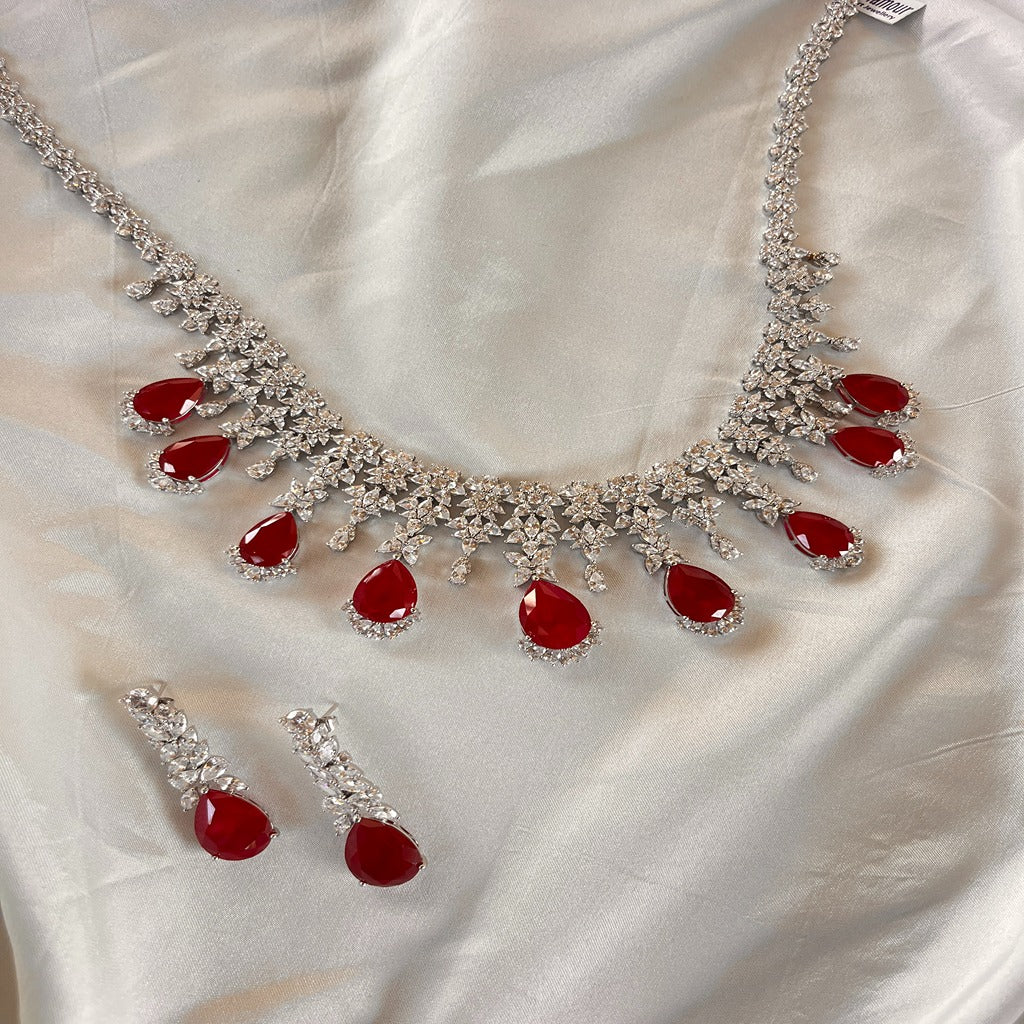 American Diamond Jewellery Set