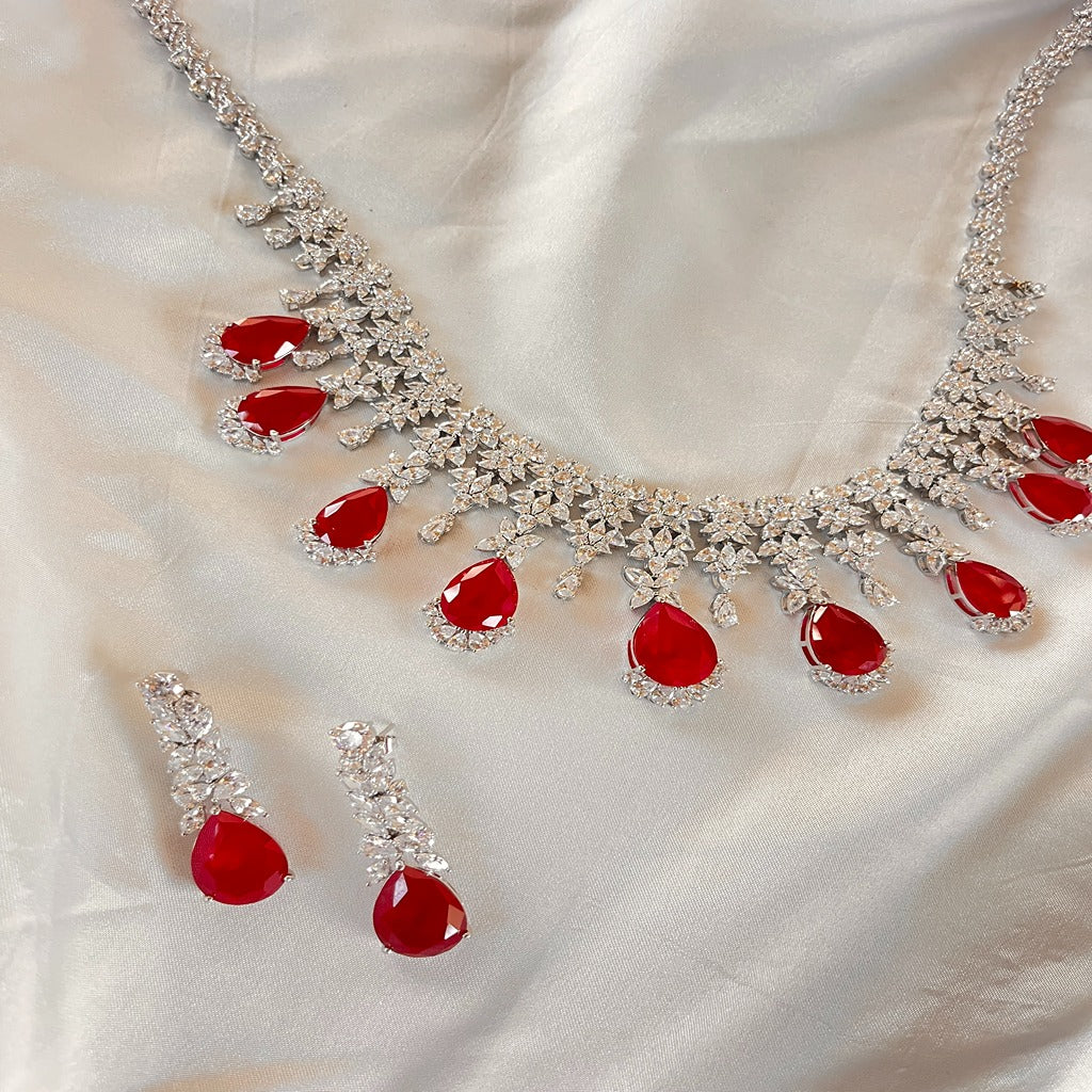 American Diamond Jewellery Set
