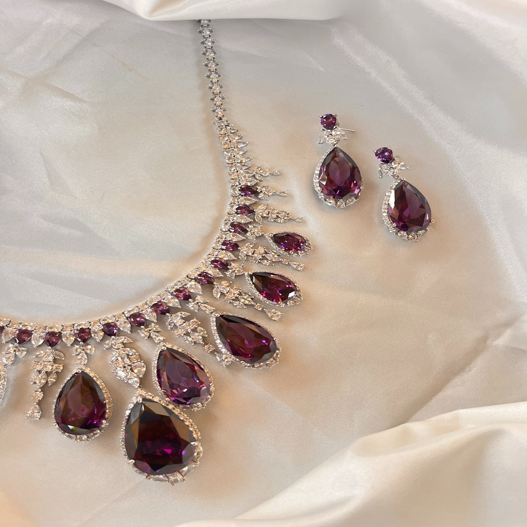 American Diamond Jewellery Set