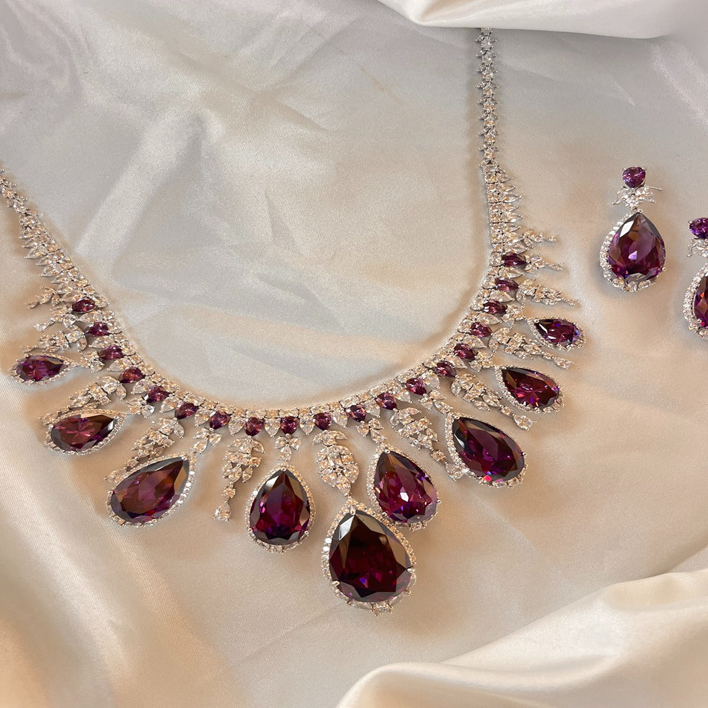 American Diamond Jewellery Set