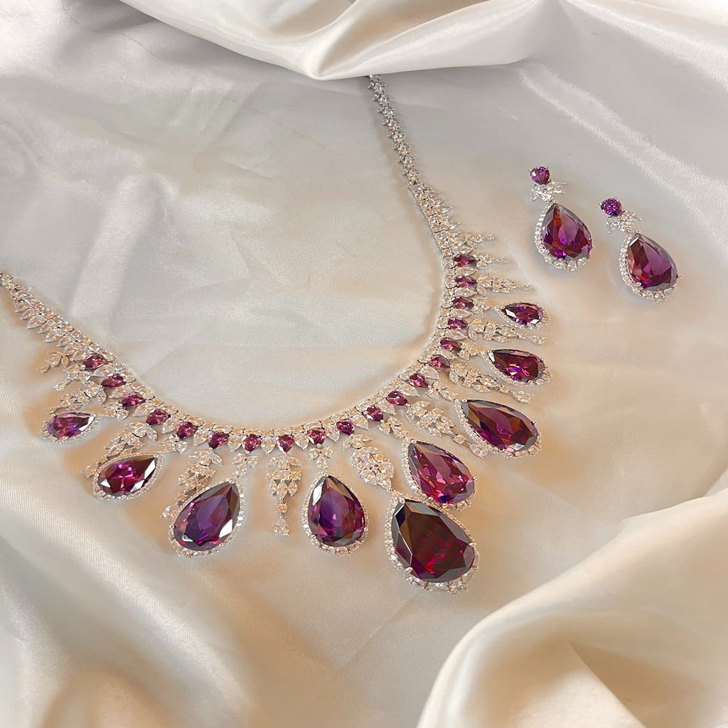 American Diamond Jewellery Set
