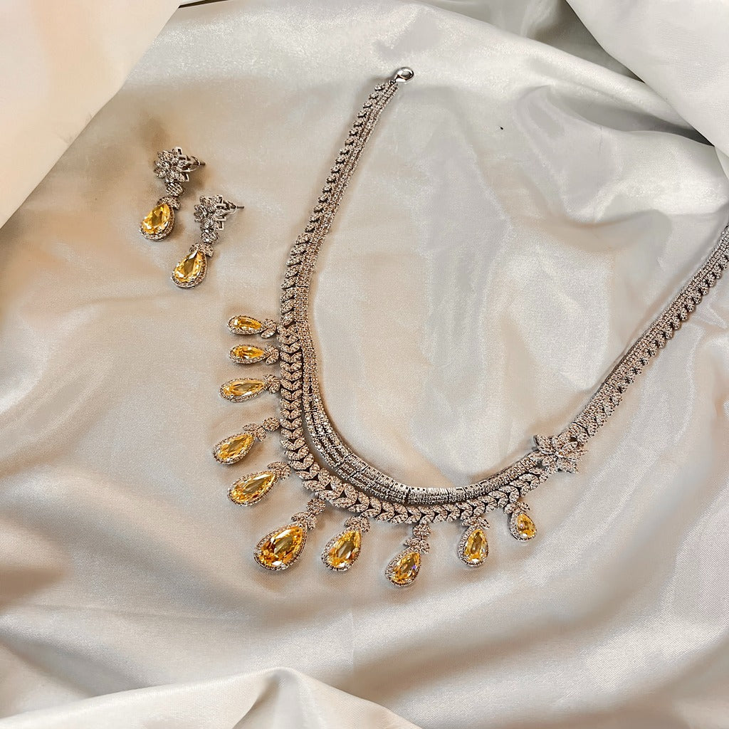 AMERICAN DIAMOND JEWELLERY SET