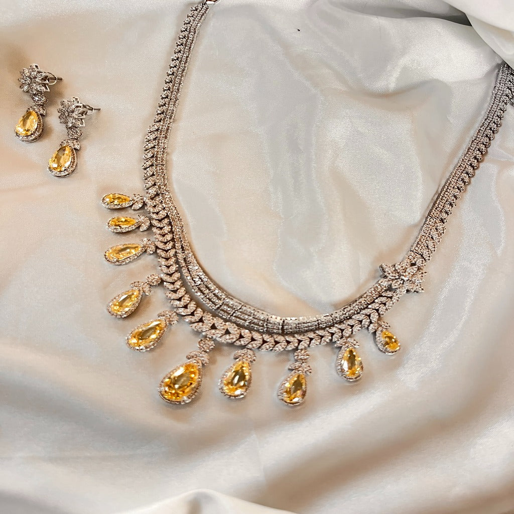 AMERICAN DIAMOND JEWELLERY SET