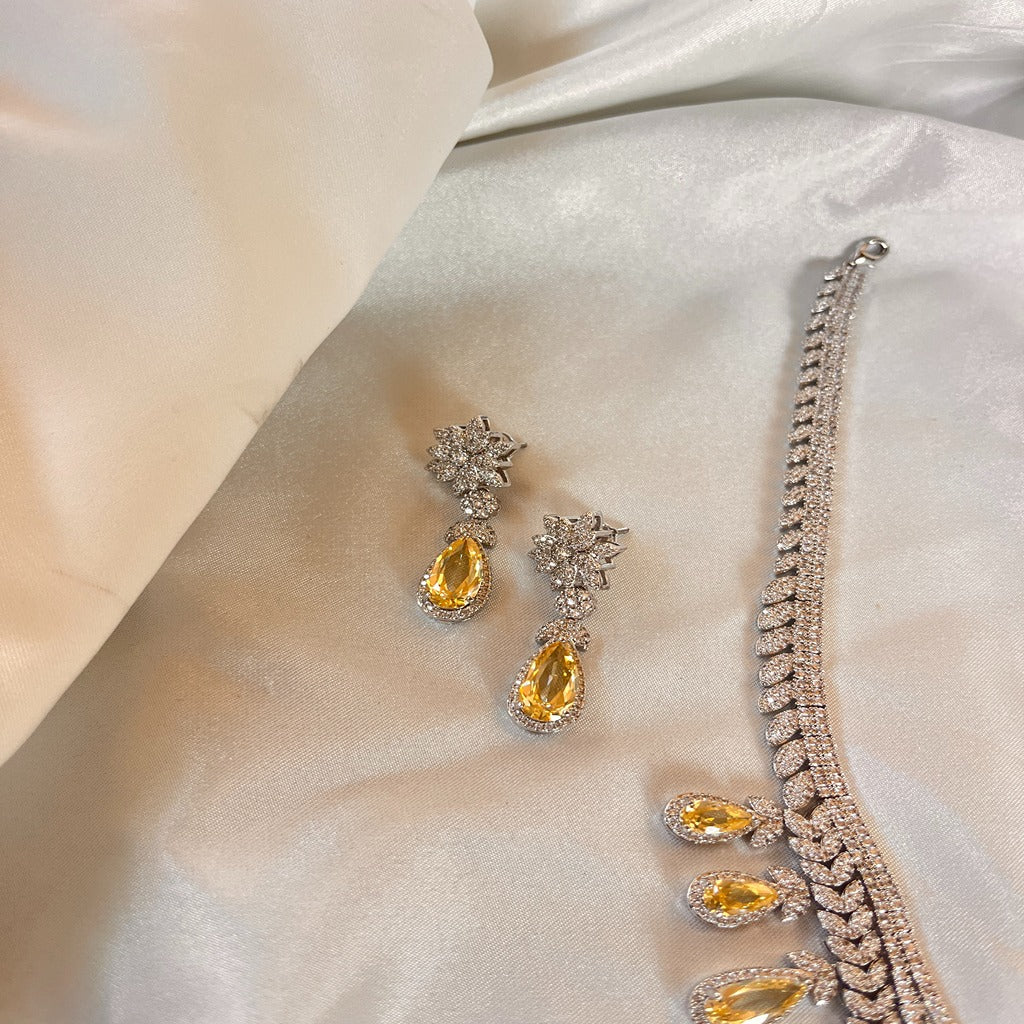 AMERICAN DIAMOND JEWELLERY SET