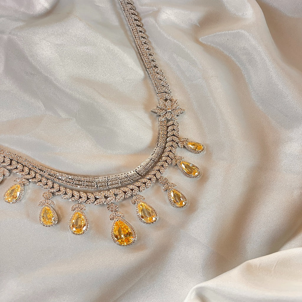 AMERICAN DIAMOND JEWELLERY SET