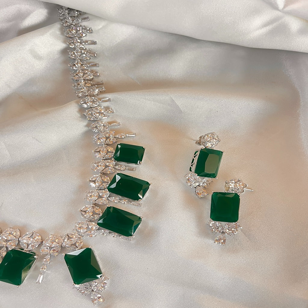 AMERICAN DIAMOND JEWELLERY SET