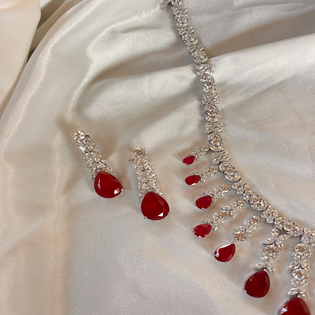 American Diamond Jewellery Set