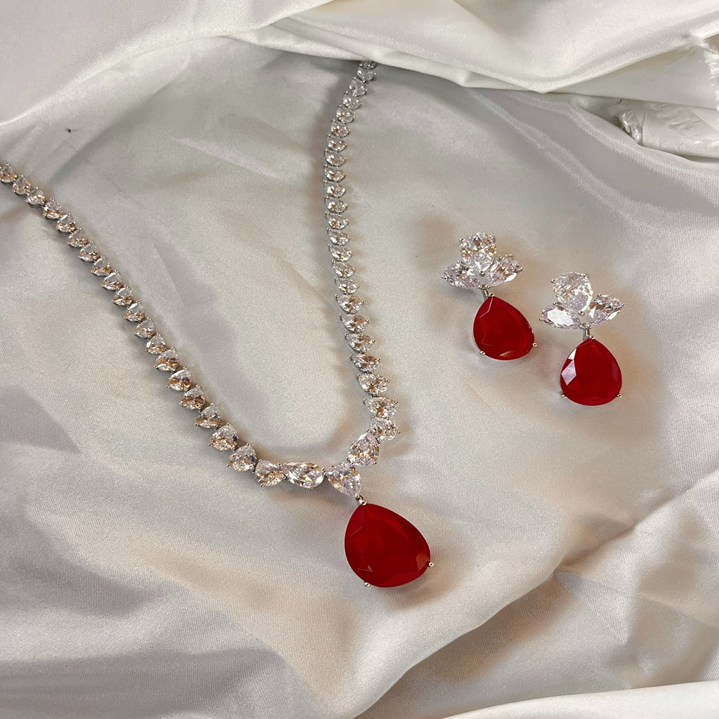 American Diamond Jewellery Set