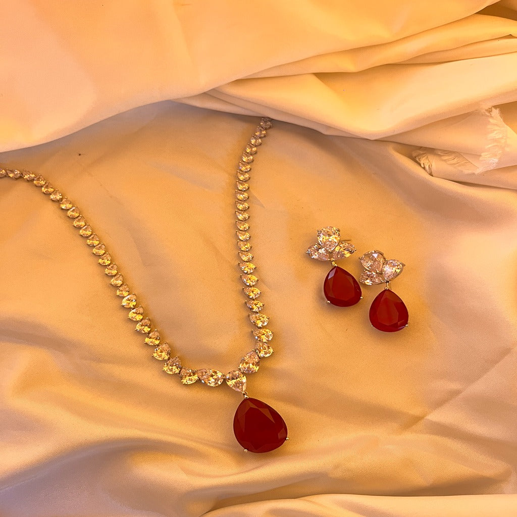 American Diamond Jewellery Set