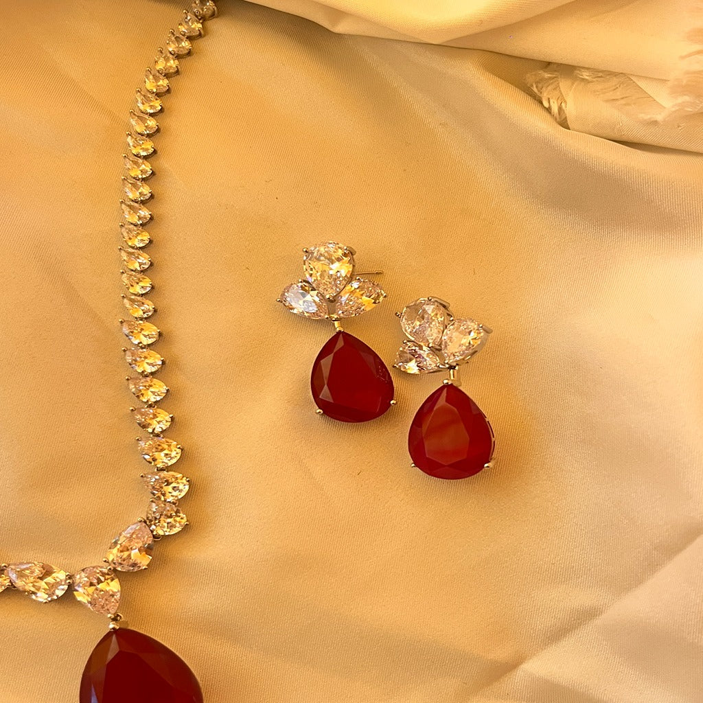 American Diamond Jewellery Set