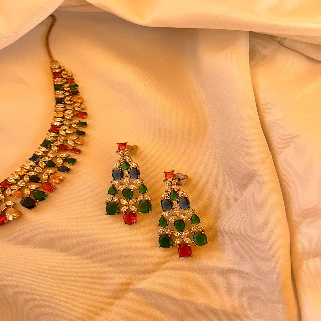 American Diamond Jewellery Set